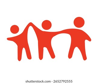 Two friends holding hands, symbolizing friendship.
