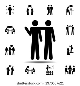 Two friends icon. Simple glyph, flat vector element of People icons set for UI and UX, website or mobile application