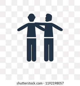 Two Friends vector icon isolated on transparent background, Two Friends transparency concept can be used web and mobile
