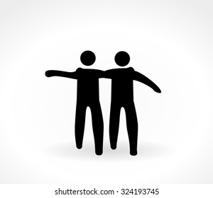 Two friends walk