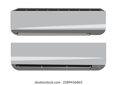Two front view of indoor air conditioner 