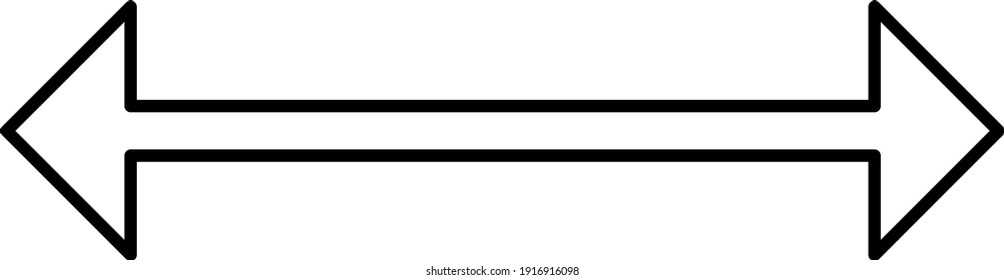 Two full arrows pointing both ways, illustration, vector on white background.