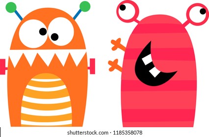 two funny characters smile