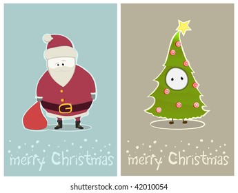 two funny christmas characters