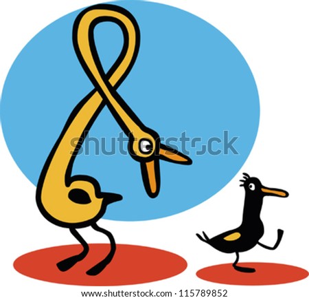 Two funny ducks