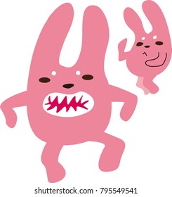 Two funny monster bunnies.eps
This is a vector illustration.