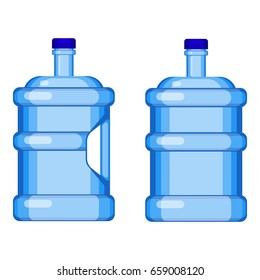 Two gallon water bottles with and without handle