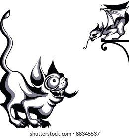 Two gargoyles - corner elements