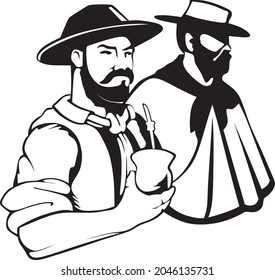 Two Gaucho Men in Vector