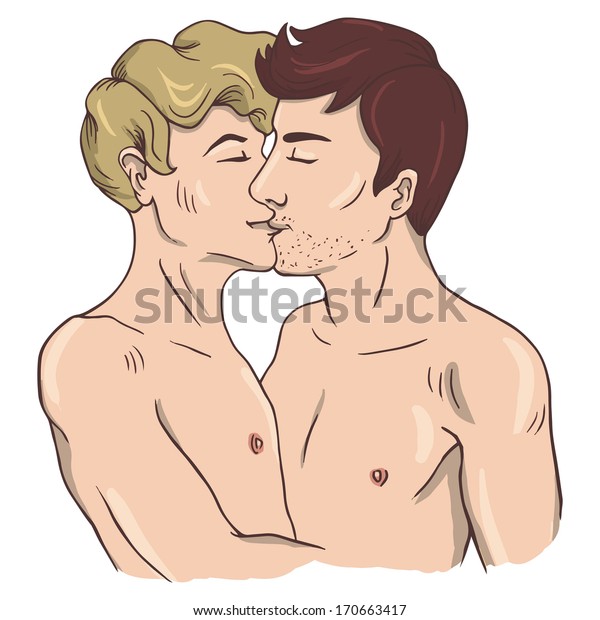 muscular gay men making out