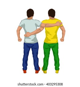 two gay silhouette