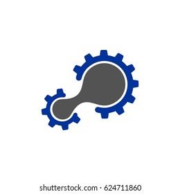 Two Gear connected by Bubble