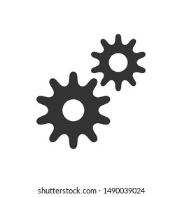 Two Gear Vector Logo. Industry Icon and Symbol. Eps 10.