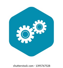 Two gears icon. Simple illustration of two gears vector icon for web