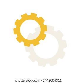 Two Gears Icon Vector Illustration