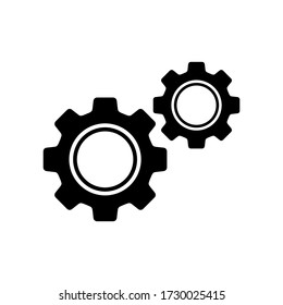zwei Gänge Symbol Vektor Symbol auf weißem Hintergrund.