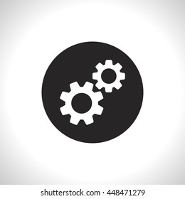 Two Gears Vector Icon