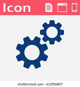 two gears vector icon
