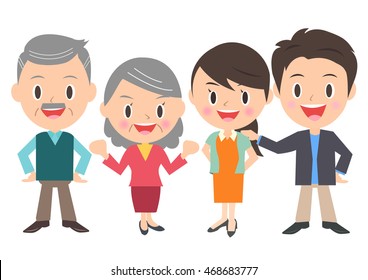 Two generations family