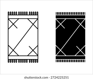 Dos patrones geométricos con contraste en blanco y negro