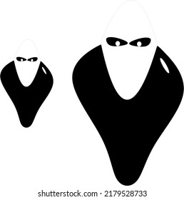 two ghost design illustration vector