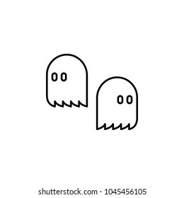 two ghosts icon. Element of ghost elements illustration. Thin line  illustration for website design and development, app development. Premium icon on white background