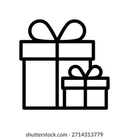 Dos Cajas De Regalo Con Cintas Y Lazos. Idea festiva presente para la celebración y el regalo