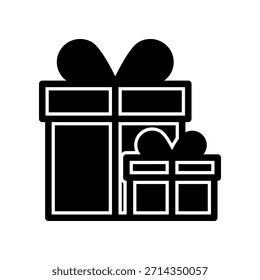 Dos Cajas De Regalo Con Cintas Y Lazos. Idea festiva presente para la celebración y el regalo