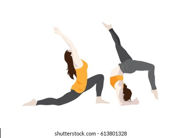 Two girl practicing Yoga