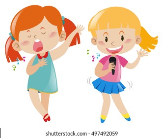 1,383 Girl Singing Clipart Images, Stock Photos & Vectors 