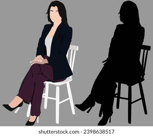 two girls in black dresses portrait an silhouette