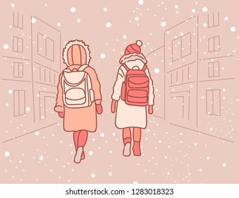 子供 後ろ姿 のイラスト素材 画像 ベクター画像 Shutterstock