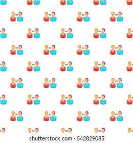 Two girls lesbians pattern. Cartoon illustration of two girls lesbians vector pattern for web