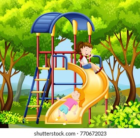 1,297 Kids on slide clipart Images, Stock Photos & Vectors | Shutterstock