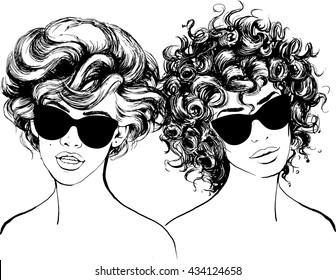 two girls in sunglasses