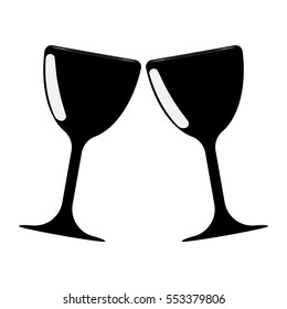 Two glass black icon.