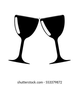 Two glass black icon.