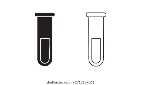 Dos tubos de vidrio, uno negro y otro blanco, se muestran uno al lado del otro