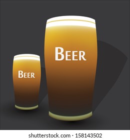 two glasses of beer eps10