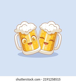 Two glasses of beer party