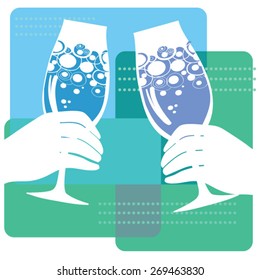 Two glasses of champagne