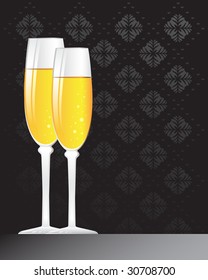 Dos copas de champán