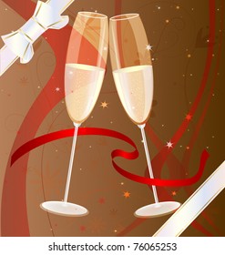 two glasses of champagne