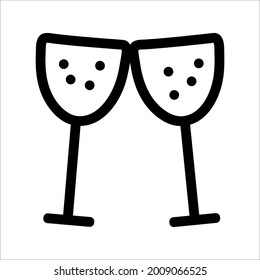 Dos gafas en forma de un icono sobre un fondo blanco para su uso en diseño web o clipart