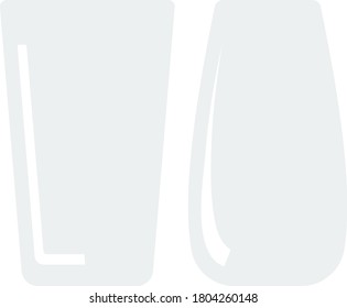 Two Glasses Icon. Flat Color Design. Vector Illustration.