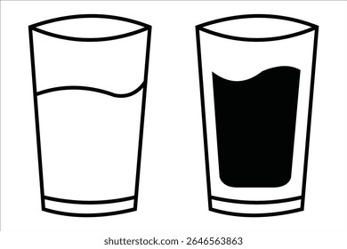  Dos vasos de líquido claro y oscuro