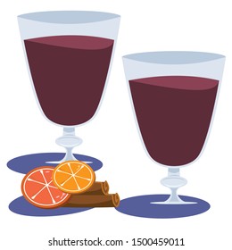 two glasses of mulled wine