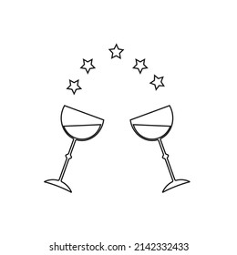 Dos gafas sobre un fondo blanco