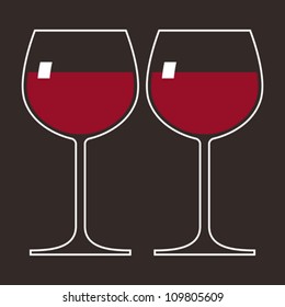 Two glasses of red wine
