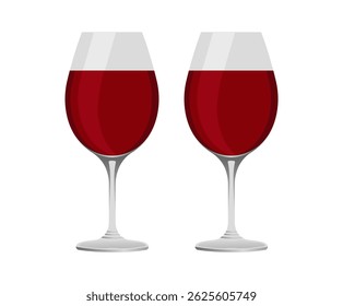 Zwei Gläser mit Rotwein.